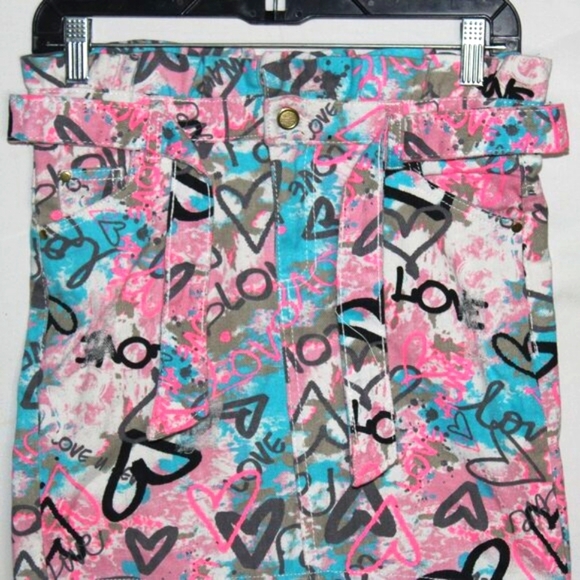 Graffiti Print Skirt – Size 10, 100% Cotton - Picture 2 of 8